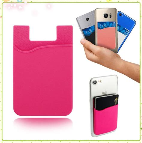 3m self adhesive silicone smart wallet card holder|Cell Phone Stick on Wallet, Credit Card, ID Card Holder, 3 Pack .